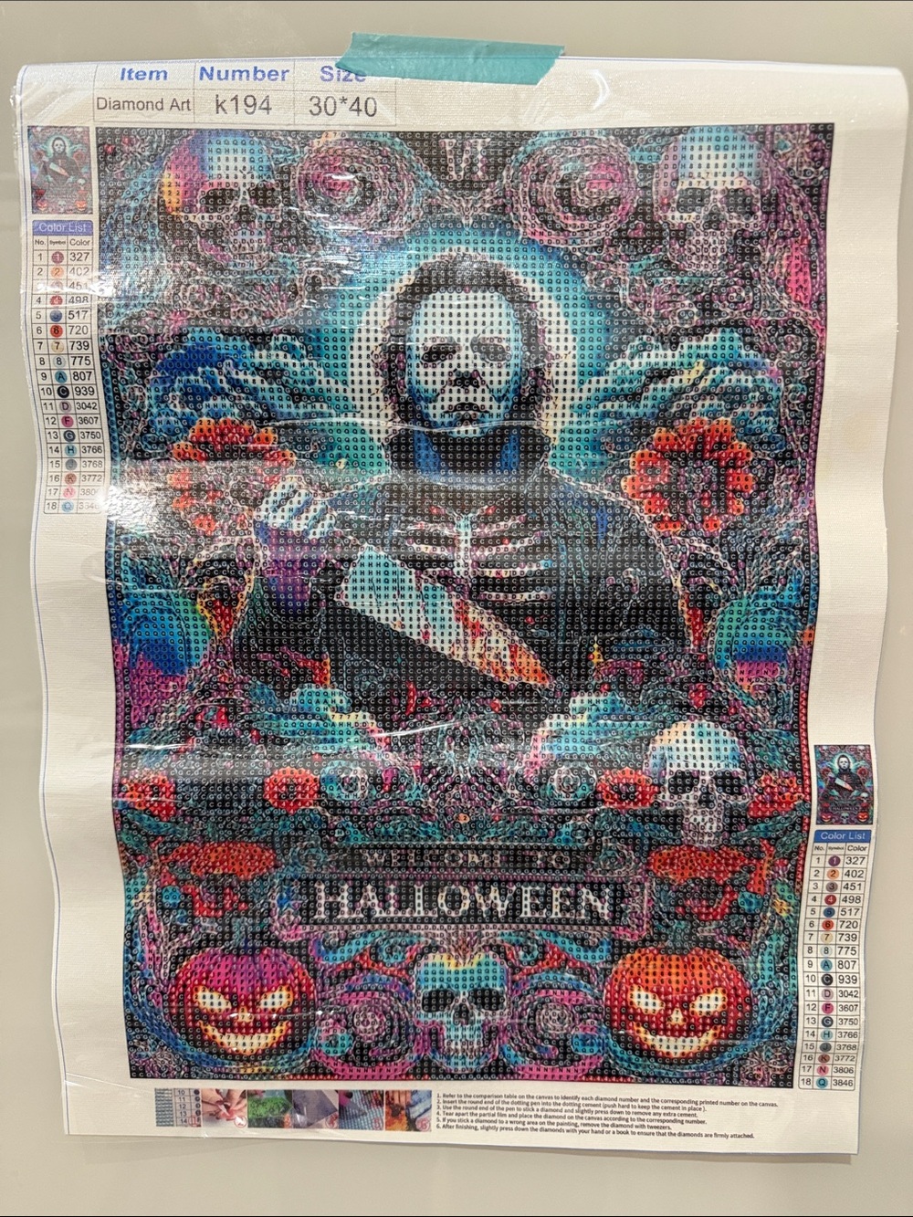 Halloween Michael Myers Diamond Art Kit - 30x40cm